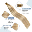 Micro Ring (ash blonde color with bleached blonde highlights)