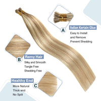 Micro Ring (ash blonde color with bleached blonde highlights)